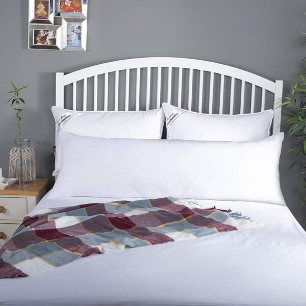 Filled Bolster Pillow Double 4FT 6 Inch White